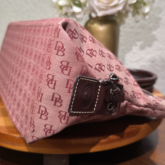 Dooney & Bourke Plum/Burgundy Monogram Canvas Bag. - Picture 7 of 16